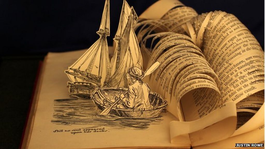 Justin Rowe book art opens British Academy Literature Week - BBC News