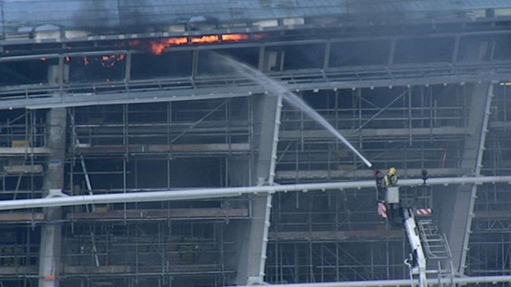 Glasgow Hydro fire Blaze caused by welding sparks BBC News