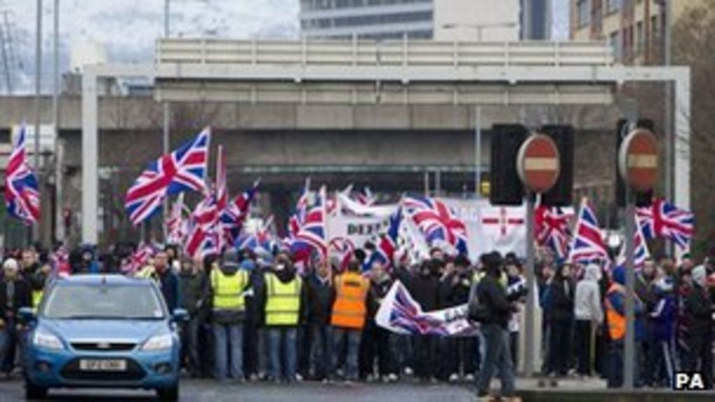 Union flag protests 'Police allowed illegal marches' BBC News