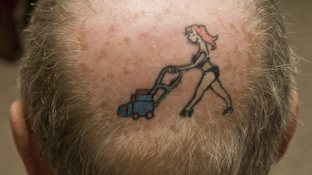 Hemel Hempstead Man Gets Tattoo Of Wife On His Bald Patch Bbc News