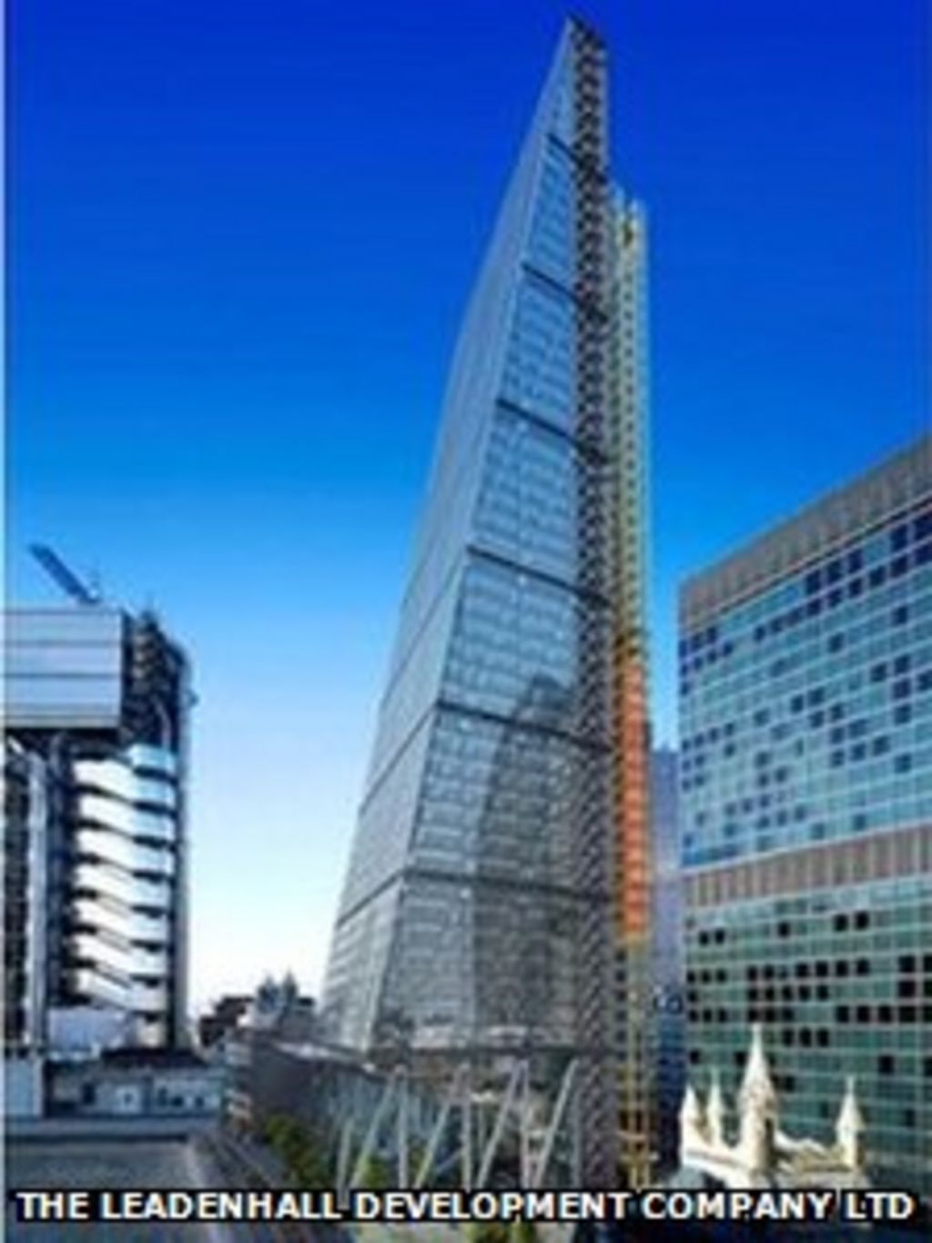 London 'cheesegrater' building's toppingout ceremony BBC News