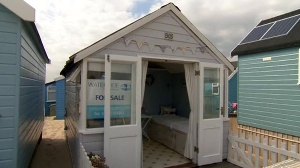 Dorset beach hut goes on sale for £200,000 BBC News