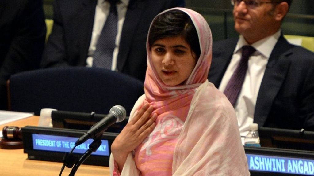 Shot Pakistan Schoolgirl Malala Yousafzai Addresses Un Bbc News 8878