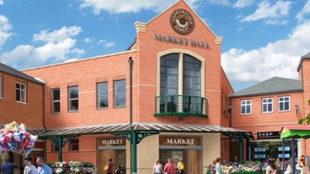 New look for £410,000 Market Harborough indoor market BBC News