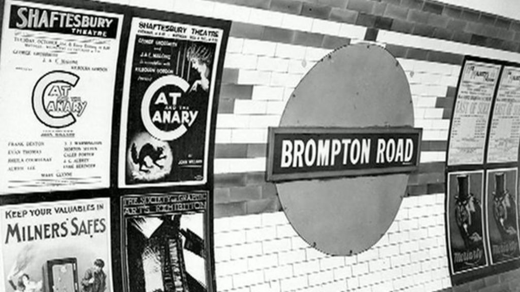 Brompton Road tube station when it was in use