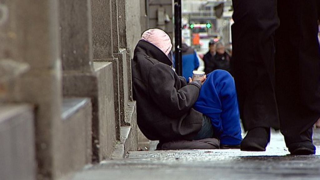 Begging on the streets of Glasgow My wife died photo
