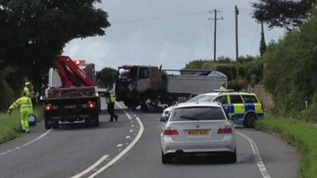 Two Killed In A30 Lorry And Car Crash Bbc News