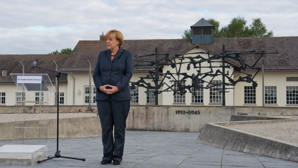 German Chancellor Angela Merkel visits Dachau camp BBC News