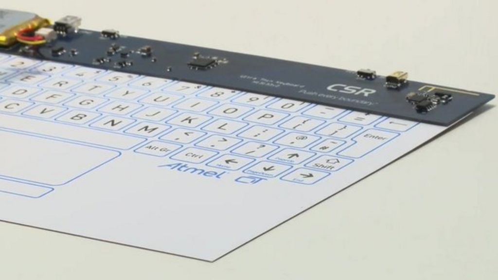 'World's slimmest keyboard paper-thin' - BBC News