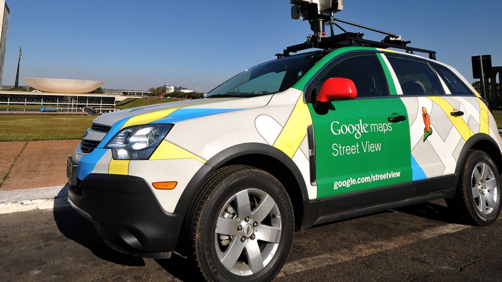 google street view car in accident