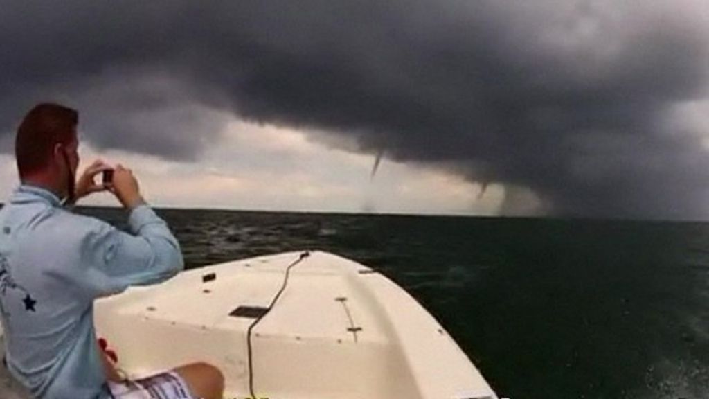 Several Waterspouts Filmed In Sea Off Florida Coast Bbc News