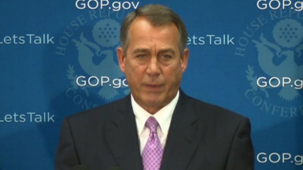 House Speaker Boehner on shutdown 'This isn't some damn game' BBC News