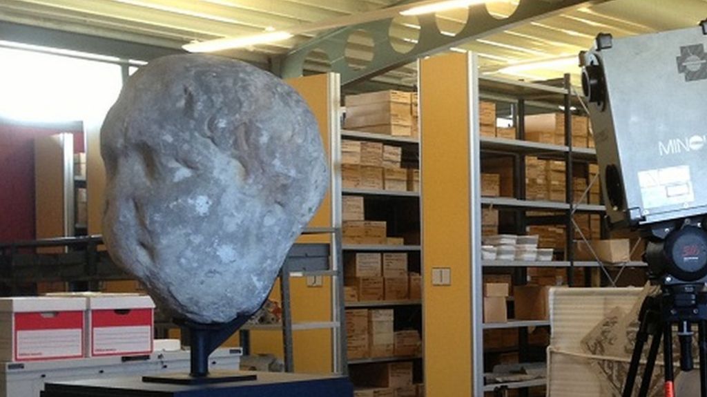 Giant stone Bosham Head was Roman emperor - BBC News