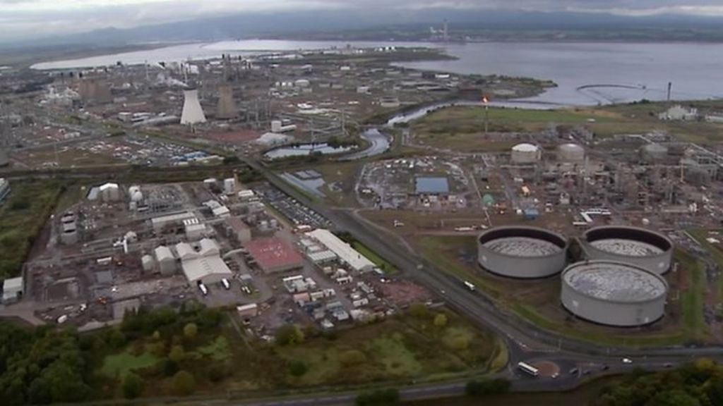 Grangemouth from the air BBC News