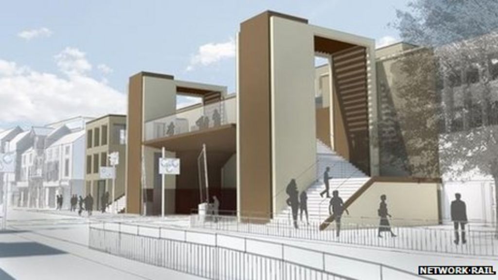 Artists impression of the footbridge over the railway line on Lincoln High Street