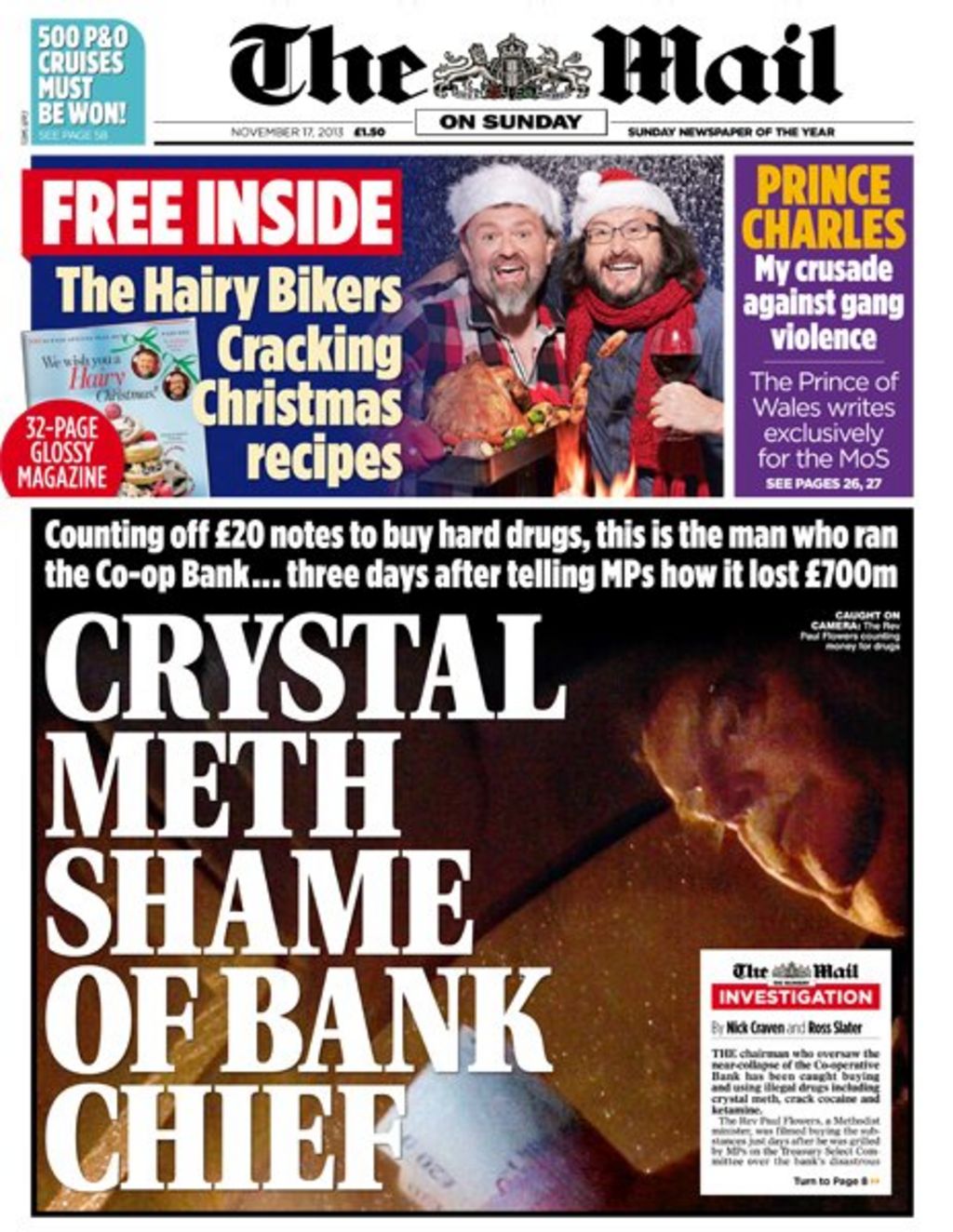 uk-newspaper-review-bank-chief-drug-sting-on-front-page-bbc-news