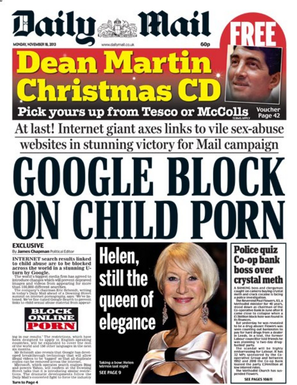 UK newspaper review: Google child abuse block in headlines - BBC News