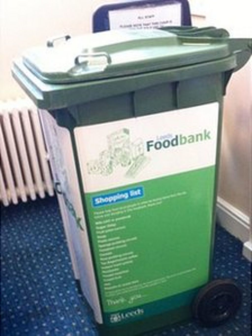 Leeds City Council installs staff foodbank bins BBC News