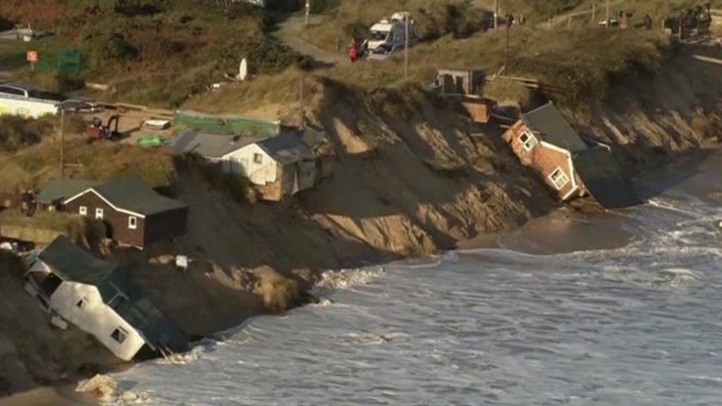 UK storm aftermath Aerial footage after tidal surge BBC News