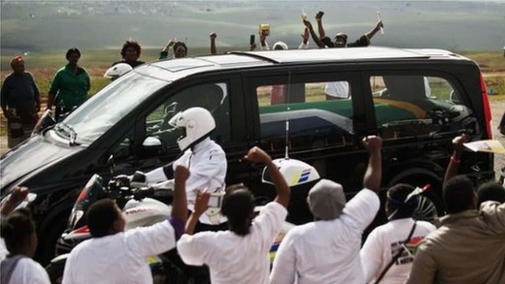 Nelson Mandela Coffin Arrives In Qunu For Burial Bbc News