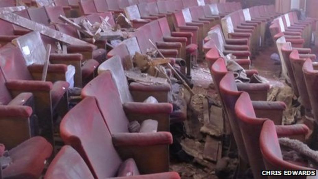 Ceiling collapses in packed theatre