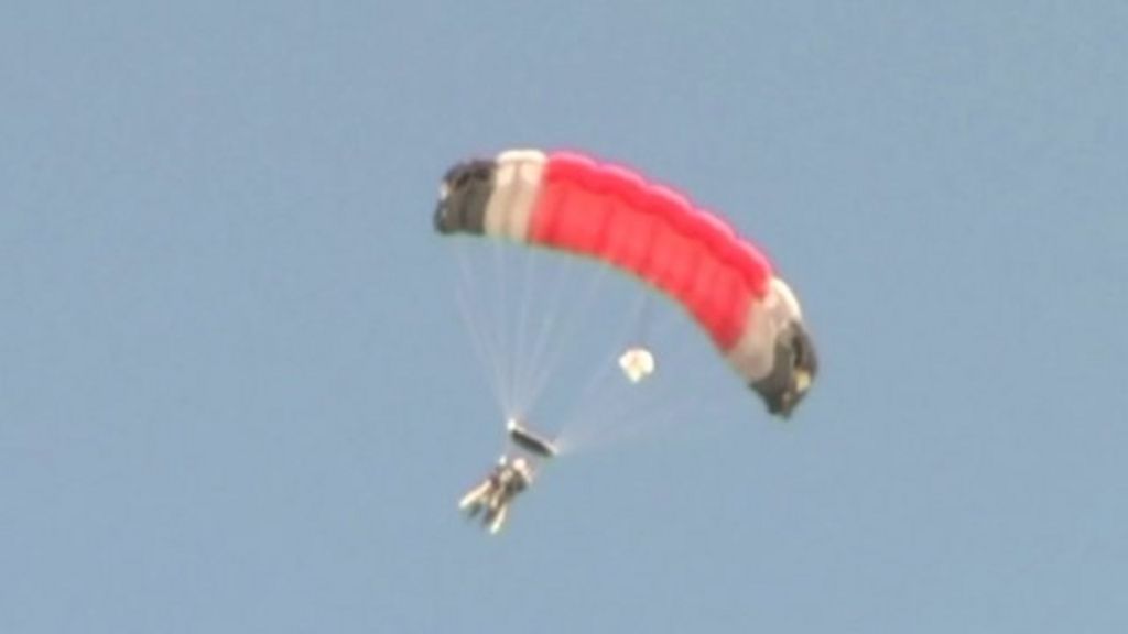 Gabrielle Fords Skydives On Attack Anniversary Bbc News