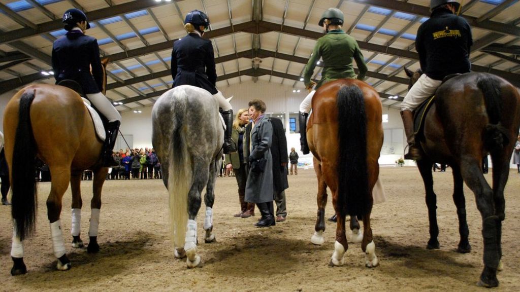 Princess Anne Opens Ballavartyn Equestrian Centre Bbc News