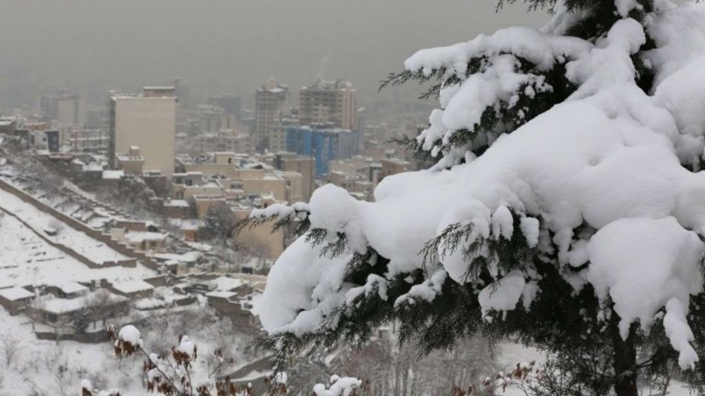 Image result for snow Iran's capital Tehran