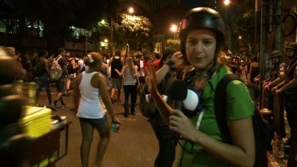 Brazil Protests Heavy Police Presence Bbc News