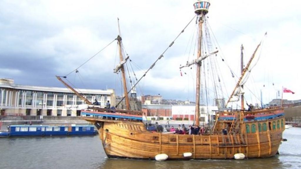 Tyntesfield tree felled for Matthew tall ship mast - BBC News