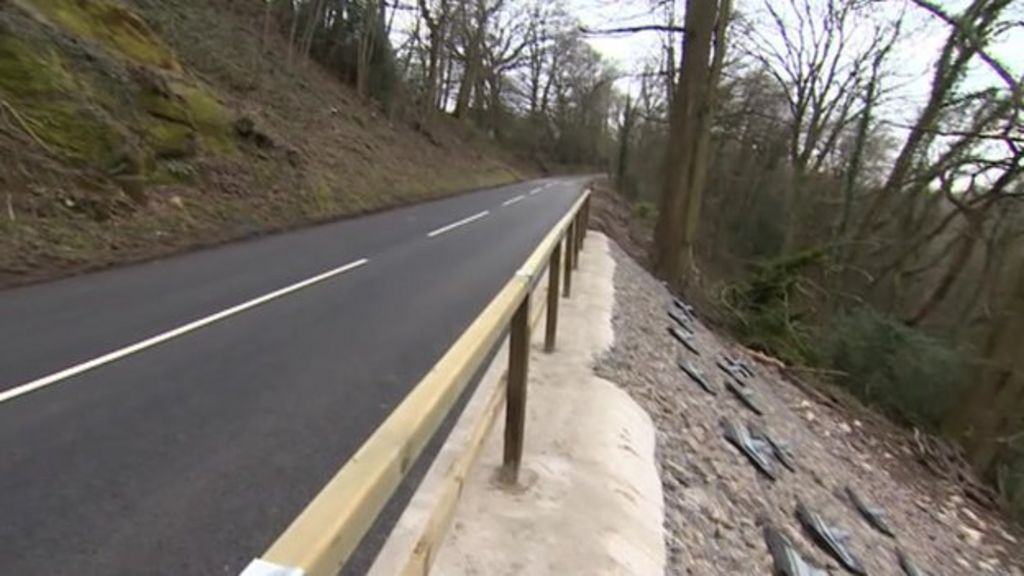 Forest of Dean road opens 16 months after landslip BBC News
