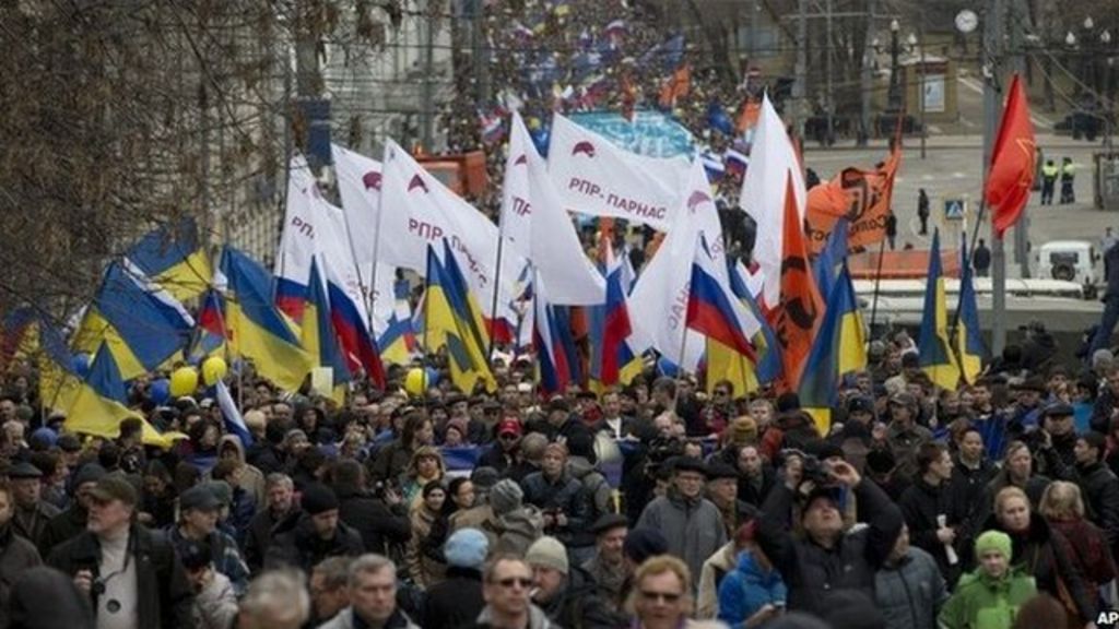 Ukraine Crisis: Moscow Rally Opposes Crimea Intervention - Bbc News