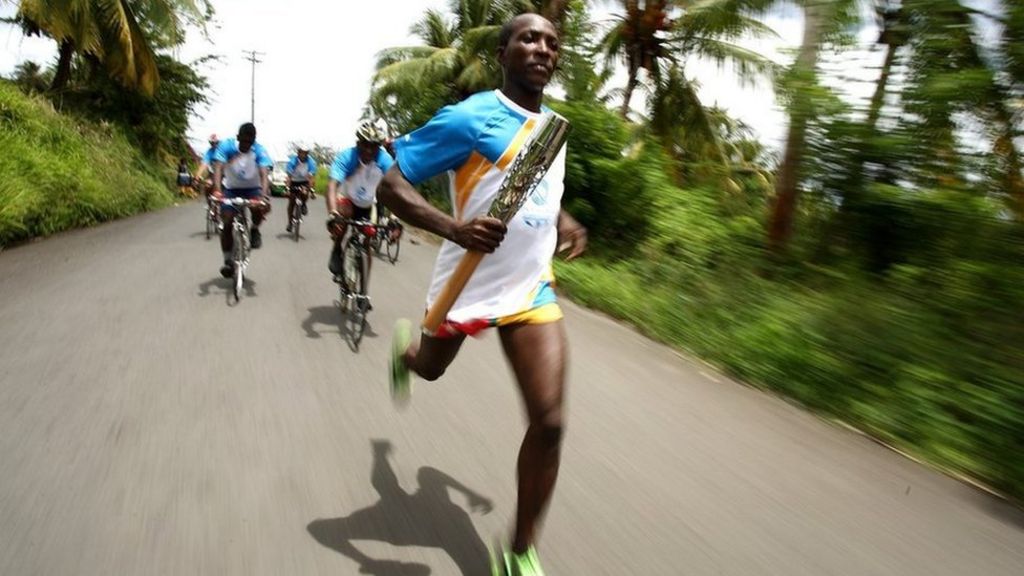 In Pictures Queens Baton Relay Latin America And The Caribbean Bbc News 
