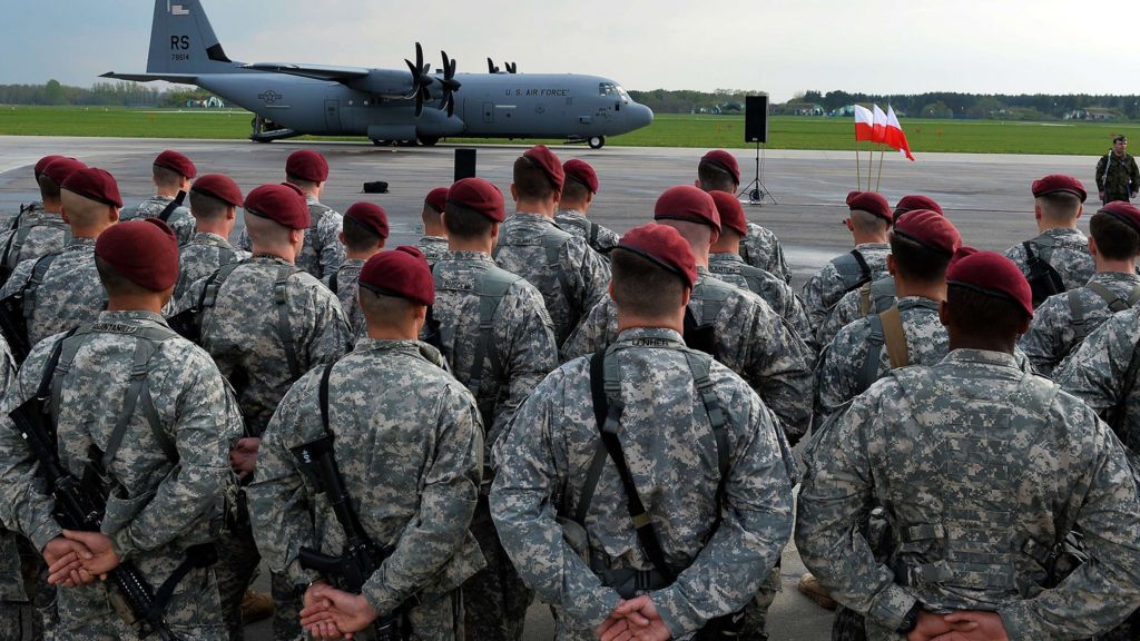 Ukraine Crisis Us Troops Land In Poland For Exercises Bbc News