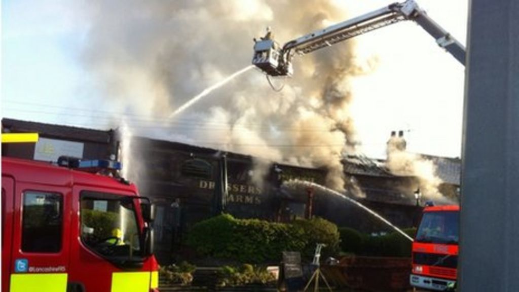 Dressers Arms Wheelton Chorley Gutted By Fire Bbc News