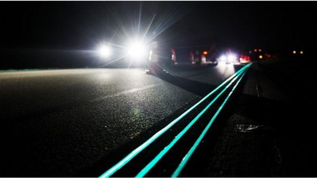 Glow In The Dark Roads Not Glowing Bbc News Glow In The Dark Roads Not Glowing