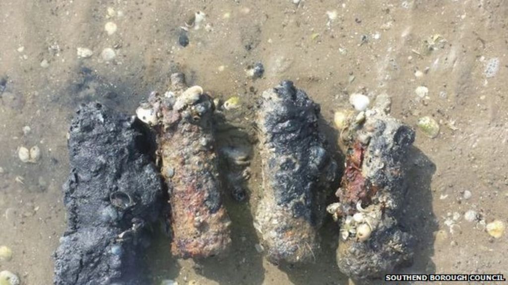 Shoeburyness beach hunt by Navy for WW2 explosives BBC News