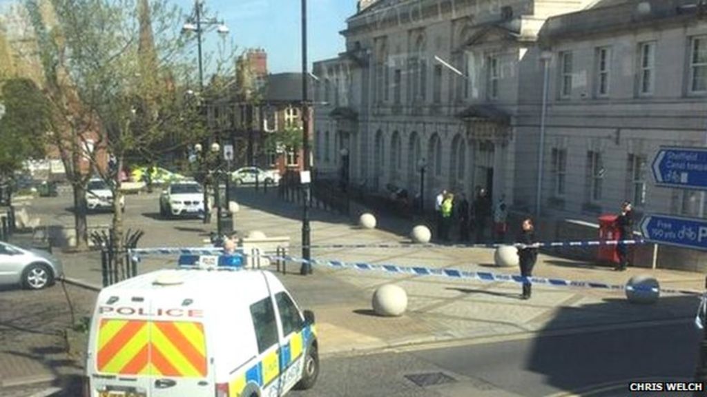 Man arrested after Rotherham Town Hall 'hammer' incident BBC News