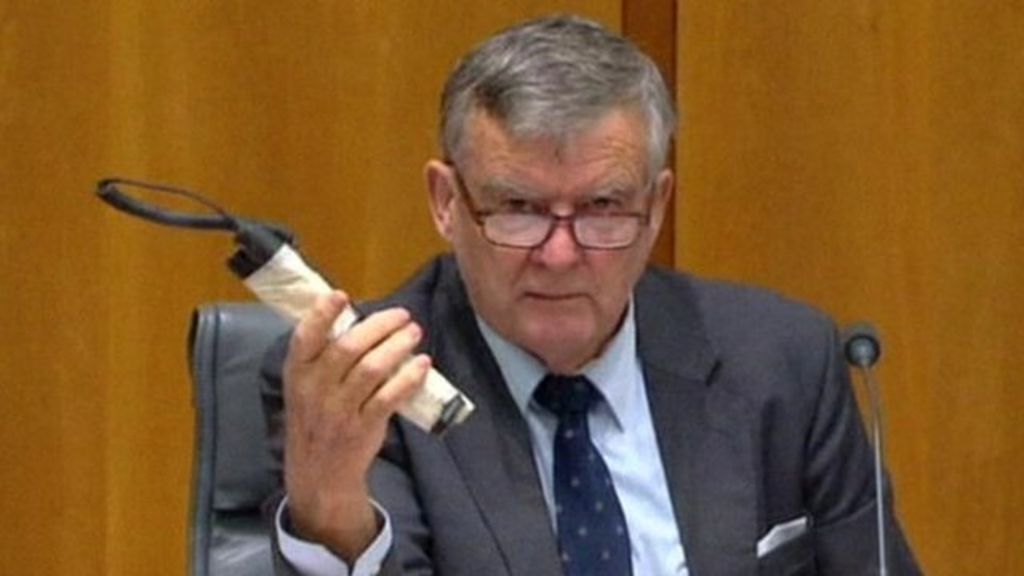 Australian Senator Uses Fake Bomb To Highlight Security Bbc News
