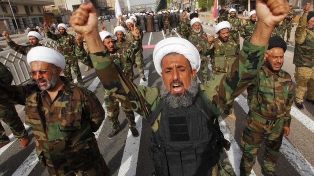 iraq-crisis-shia-militia-show-of-force-raises-tensions-bbc-news