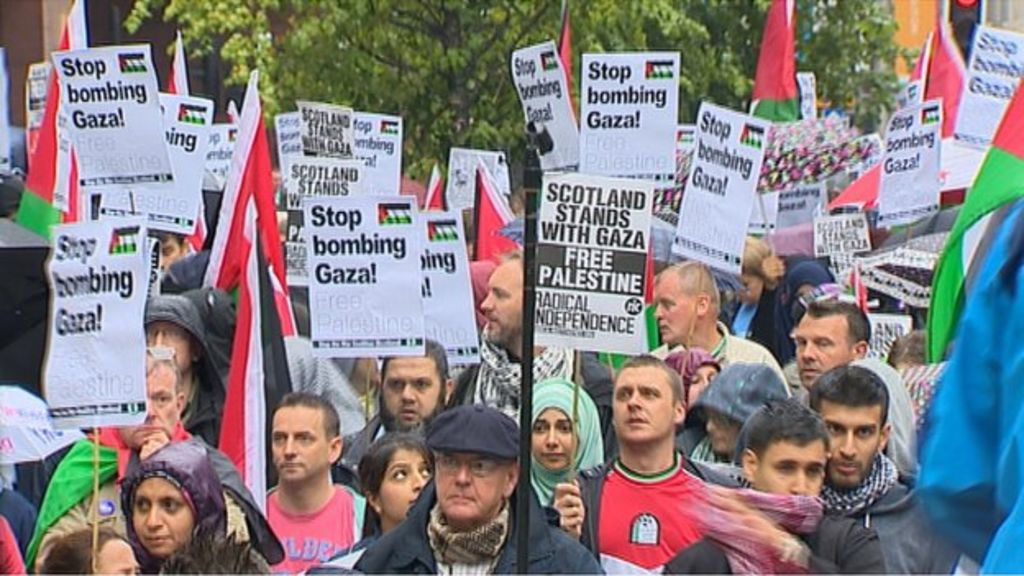 Protesters Join Rally For Gaza Bbc News