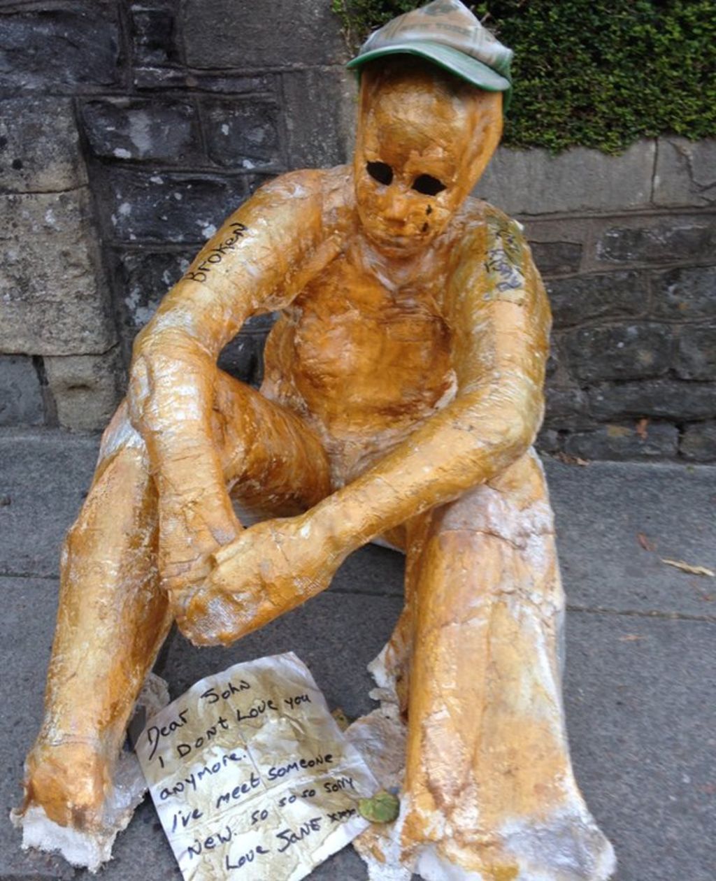 'Crying' statue appears outside Bristol church BBC News