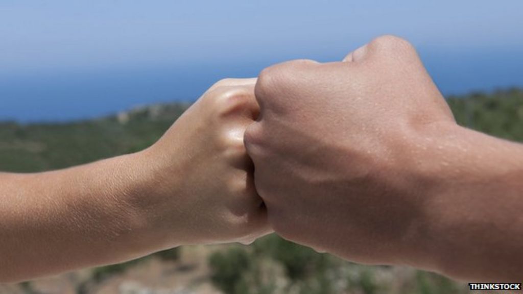 fist-bumps-cleaner-than-handshakes-bbc-news