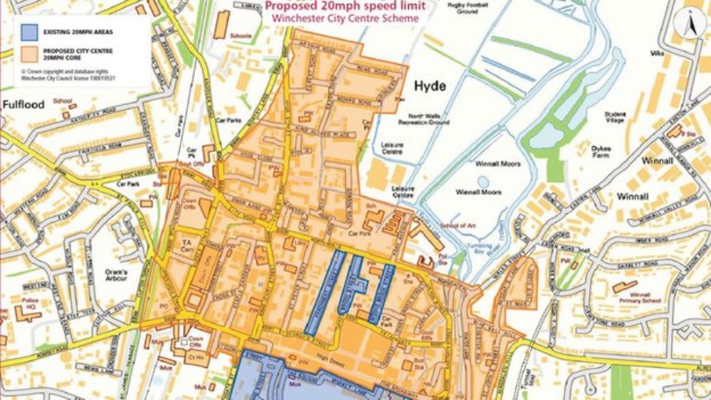 Winchester city centre 20mph speed limit starts - BBC News