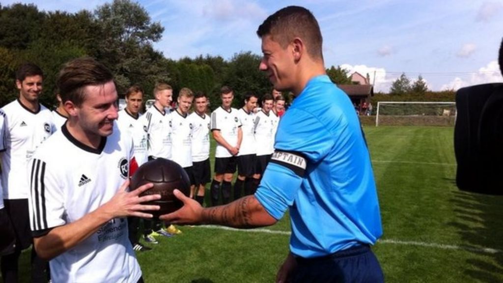 World War One Christmas truce football match recreated - BBC News