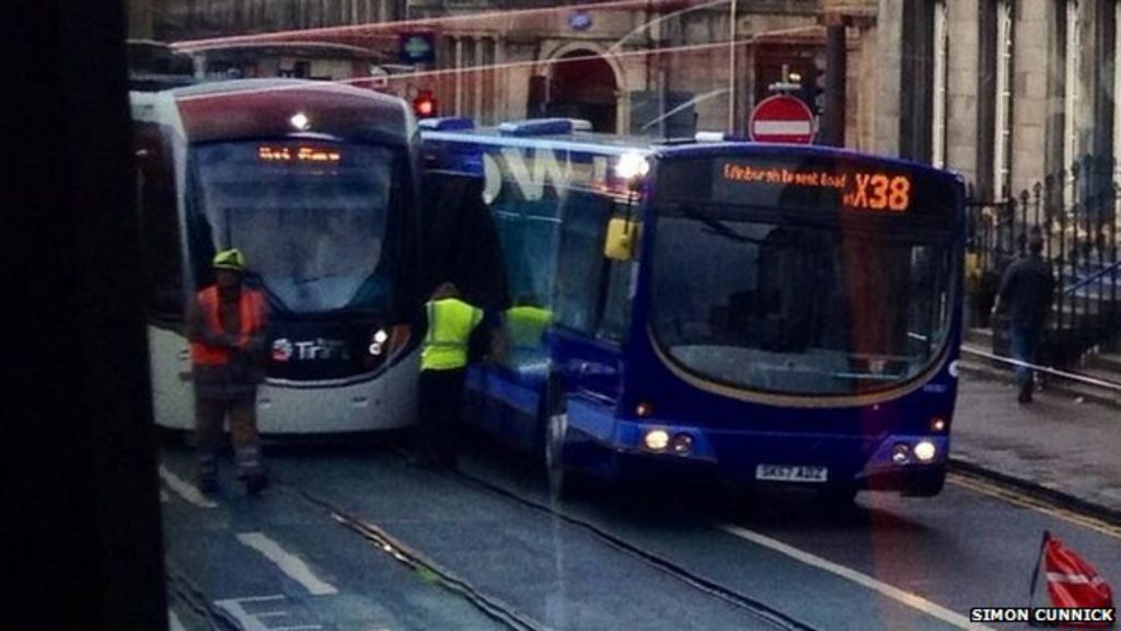 Tram and bus crash