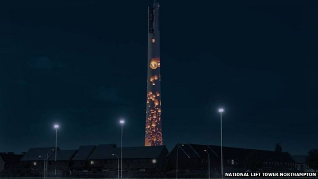 Northampton Lift Tower Could Become 127m Giant Lava Lamp Bbc News Northampton Lift Tower Could Become 127m Giant Lava Lamp