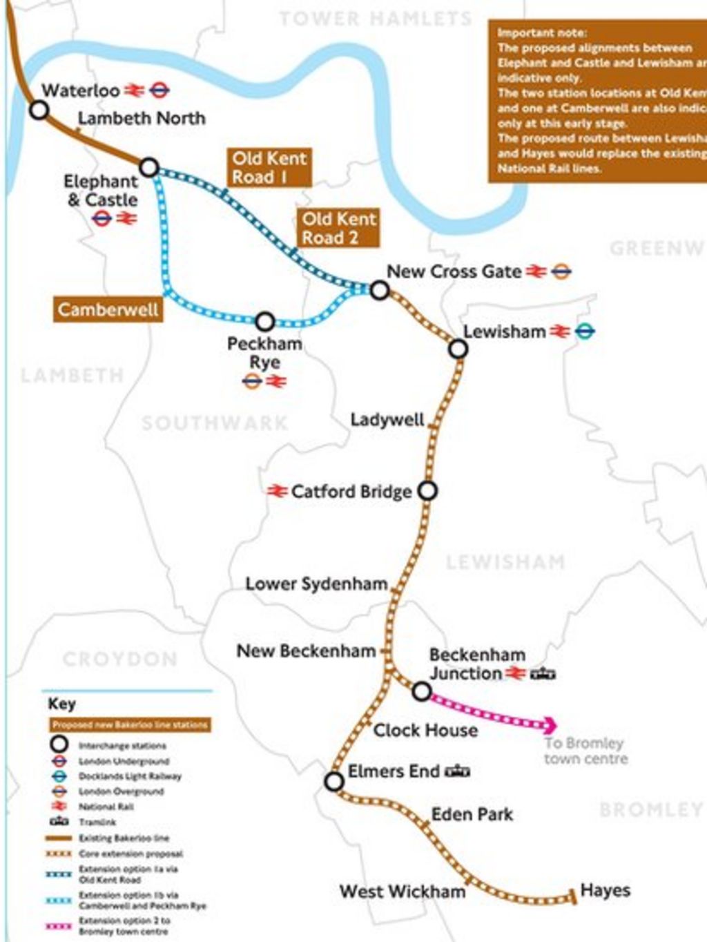 bakerloo line extension map Bakerloo Line Extension Consultation Begins Bbc News bakerloo line extension map