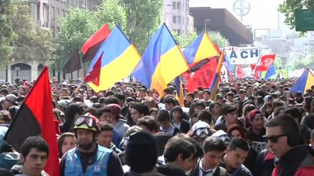 Chile Students Protest Over Education Reform - BBC News