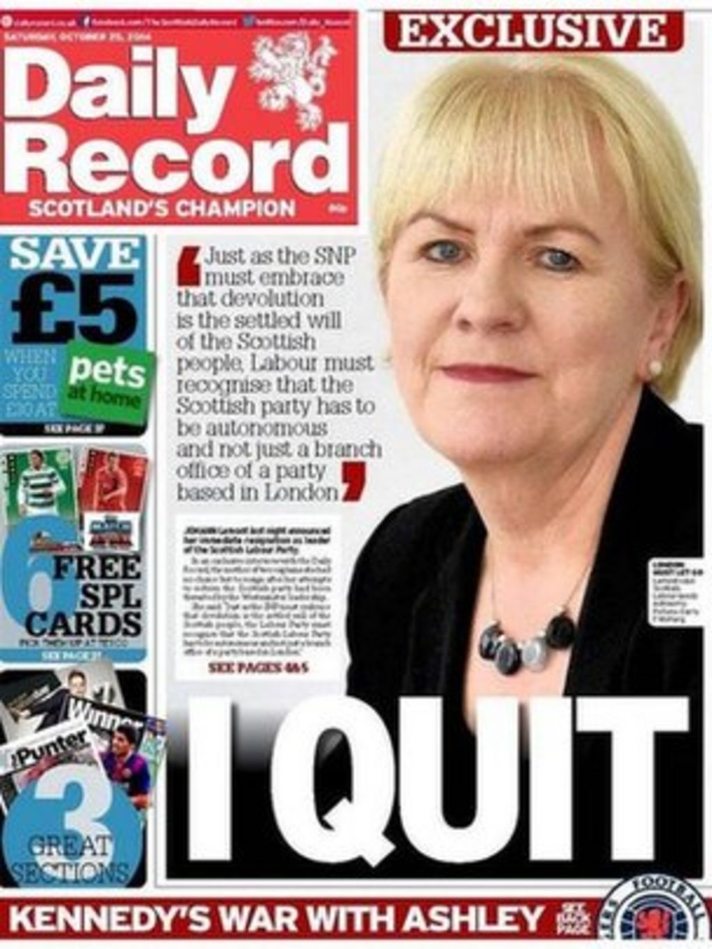 Scottish Labour In Meltdown Says Snp Bbc News